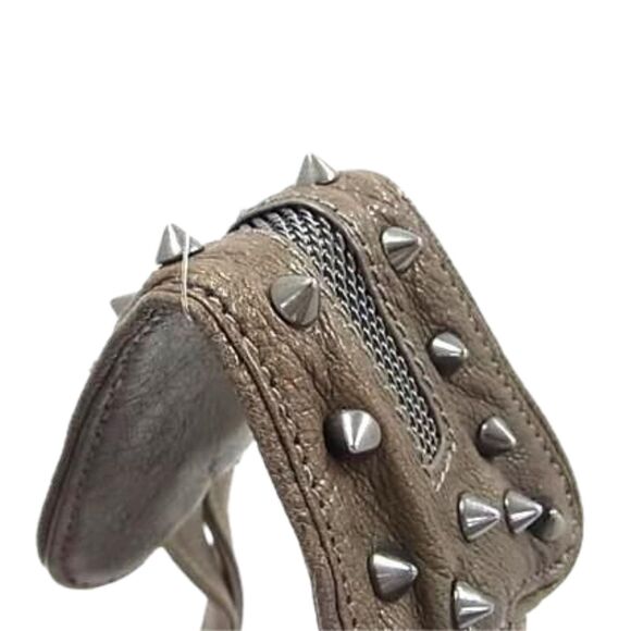 3.1 Phillip Lim - Edie Grey Leather Spike Studded Bow Accent Shoulder Bag EUC - Picture 7 of 11